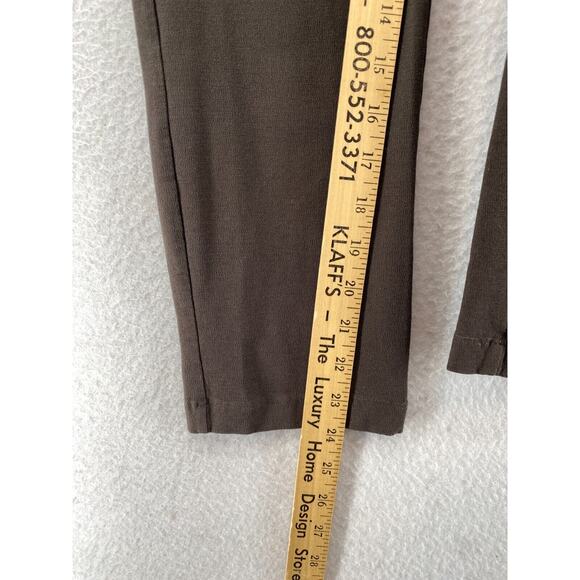 EILEEN FISHER Pants PP Washable Stretch Crepe Slim Crop Elastic Waist Brown USA - Picture 8 of 9